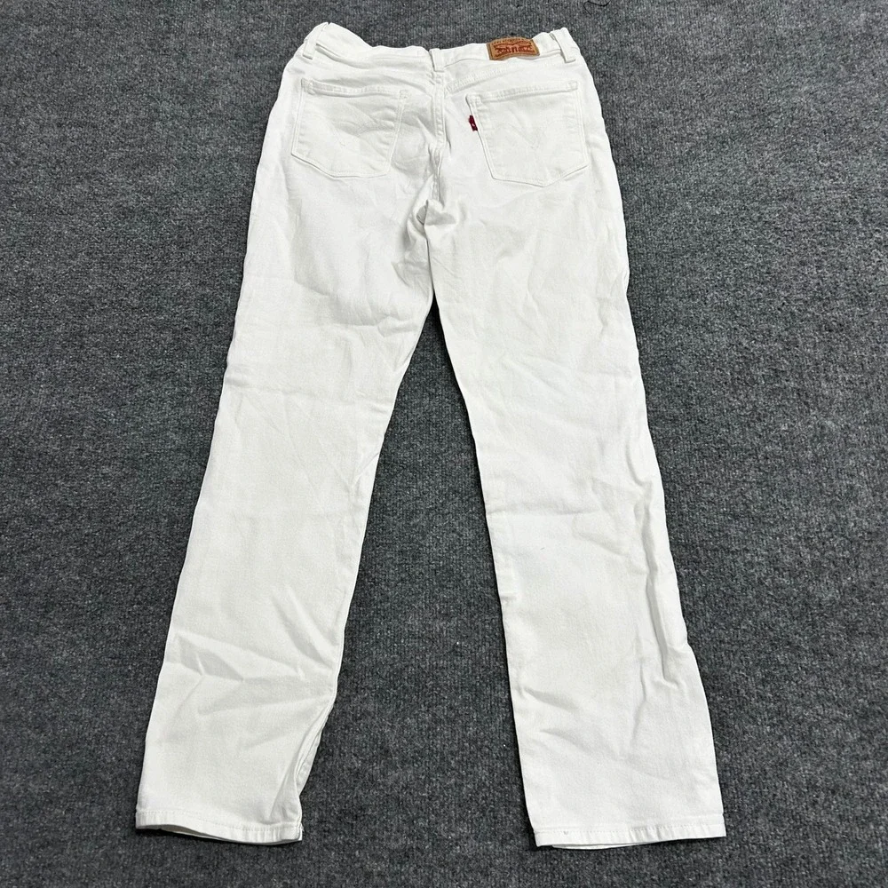 Levi's Jeans Womens Size 4 White Classic Straight Leg Mid Rise Denim Pants